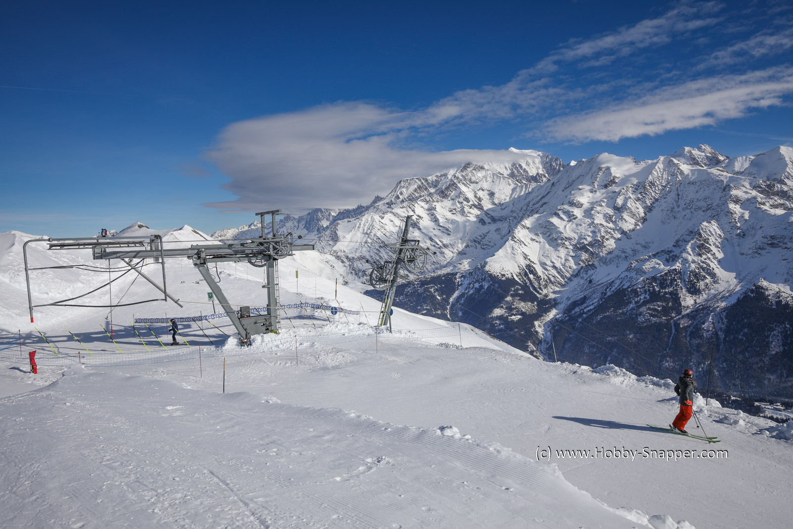 Looking over towards Mont Blanc from the top of Veleray  